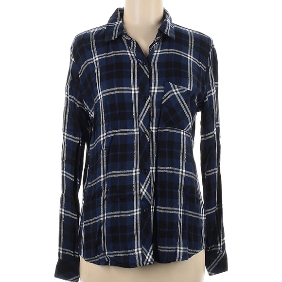Rails blue and white plaid button down shirt - Picture 3 of 8